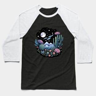 Mountains and Cactus Baseball T-Shirt